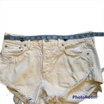 We The Free  (Free People) Dayflower White Denim cut-off Shorts Photo 7