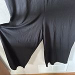 Eileen Fisher  Jumpsuit Size Medium Stretch Jersey Wide Leg Crop Harem Pant Black Photo 2