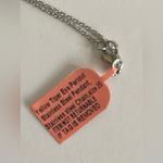 NEW Stainless Steel Necklace with Yellow Tiger Eye Peridot Cross Pendant Pink Photo 2