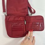 Travelon  Crossbody Convertible Waist Belt Bag Polyester Zip Pocket Travel Red Photo 7