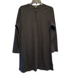 Ralph Lauren  Black Label Black Wool Long Tunic Sweater Top Keyhole Neck Size XL Photo 1