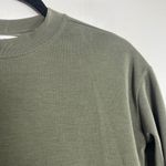 Athleta Seasoft Crewneck Sweatshirt XXS Olive Green Comfort Lounge Athleisure Photo 2