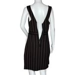 Anthropologie  Maeve Meridian Quilted Dress Brown Black Striped‎ Sleeveless Photo 3