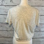 Brandy Melville  T-Shirt Cropped with Pocket American Flag Gray-OS Photo 2