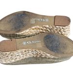 CL by Laundry  Linen Weave Wedge Sandals Women's Size 10 EU 41 Tan Slip On Shoe Photo 6
