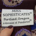 Pendleton VTG  Miss Sophisticates Womens Paisley Button Up Blouse Size M Brown Photo 3