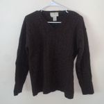 EXPRESS  Tricot 100%Wool Fisherman Vneck Sweater  Photo 0