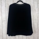 Talbots  Tunic Top 8 Black Velvet Beaded Silk Blend Formal Dressy Modest‎ Mature Photo 6