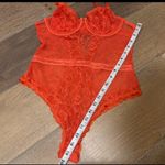 Rachel Roy lace teddy bodysuit in orange/coral size L Photo 7