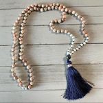 Rhodochrosite Howlite Gemstone Mala Necklace Photo 0