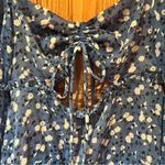 Majorelle  Ailish Ruched Bust Cut-Out Ruffle Mini Dress in Blue‎ Ditsy Size XS Photo 6