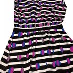 Cynthia Rowley  size 2 black Fun stripes & circles party dress Photo 5