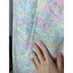 Frolicking dress Vintage floral housecoat pastel pink blue yellow Size L Photo 5