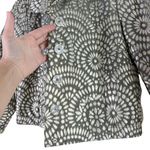 Etcetera  Metallic Floral Jacquard Blazer‎ Jacket in Silver & Grey, Size 8 Photo 5