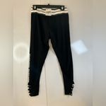 PINK - Victoria's Secret  Black Leggings with White Accents Photo 2