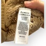 Joie  Crochet Knit Collared Button Up Cardigan Sweater top boho tan light brown L Photo 6