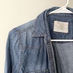 Sonoma light wash blue denim jean cotton comfortable petite jacket button down Photo 1