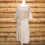 NWT Pas de Calais Lagenlook Oversize Wrap Dress Tan Photo 1