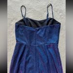 Lulus Women's Shiny Royal Blue Metallic Sleeveless Lined Mini Dress Size Small Photo 5