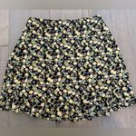 SO  Good For Life Floral Ruffle Hem Mini Skirt Black/purple/green/yellow Women M Photo 1