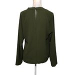 Prologue NWT Olive Green Twist-Front V-Neck Blouse Top New Photo 4