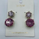 J.Crew   Factory Pink and Lavender Stone Drop Earrings NEW Photo 0