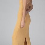 Auteur Joan Knit backless Maxi Dress in Mustard Tan New Size M Photo 9