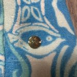 Lilly Pulitzer  Strapless Smocked Fish Print Blue Dress Photo 7