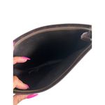 TRUSSARDI Brown Red Soft Leather Logo Pouch Bag Photo 2