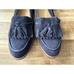 ASOS NWOT Kiltie Fringe Tassel Suede Navy Loafer Shoes size 9 Photo 4