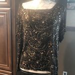 JBS Black Rose Gold Sparkle Blouse Size 3X Red Photo 4