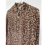 J.Crew prefect cheetah print silk cotton mix button down shirt brown 2 Photo 6