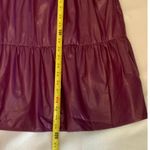 Pinch‎ Deep Wine Faux Leather Dress NWT size large Purple Photo 4