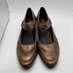 Josef Siebel Mary Jane Bronze Metallic Leather Block Heel European 39 US 8.5 Photo 2
