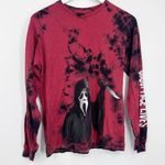 Ghost Face Tie Dye Long Sleeve Shirt Size Small Halloween Spooky Red Photo 0