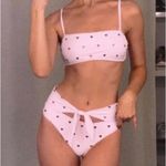 Florakini Pink Embellished Heart Tie Front Bikini Bottom Sz S NWOT Photo 4
