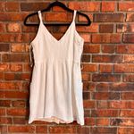 Rodayo womens gauzy beach summer mini dress with buttons and pockets white S Photo 5