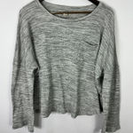Madewell Waffle Knit Top L Gray Boxy Slouchy Drop Shoulder Minimalist Lounge Photo 0