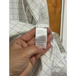Frank & Eileen  “Frank” White Black Grid Check Button Down Shirt Size L Photo 3