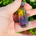 Handmade Bi-Color Tourmaline Ethnic Style  Pendant Photo 5