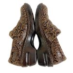 Born BOC Peggy Clogs Women Size 6.5 M Brown Tooled Leather Suede Embossed Shoes Photo 5