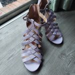 XOXO Size 9.5 Light Purple Lavender Weave Wedge Heels Photo 1