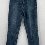 ZARA  Jeans Slim Straight Leg High Rise Dark‎ Wash Blue Denim Women’s Size 2 Photo 0