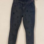 NWT MOTHER Double Fray Charmer Written in the Star Embroidered Jeans Size 26 Photo 2