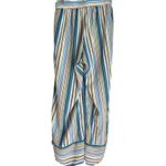 Ashley Stewart Pants Wide Leg Striped Multicolor SZ 14/16 Pull On Abstract Photo 4