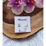 Madewell NWT  Pearl Mix and Match Earring Set Photo 2