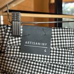 Artisan NY NWT  Black White Gingham Shorts Size 4 Photo 4