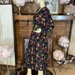 VINTAGE 1980'S CHAUS WOMAN BLUE, RED, YELLOW & GREEN ABSTRACT PRINT SKIRT SET Blue Size 16W Photo 3