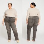 Universal Standard NWT Black High Rise Curve Straight Leg Jeans 34 Photo 1