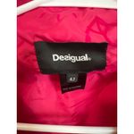 Desigual  Pink‎ Peace Love Heart Print Hooded Windbreaker Jacket Size 8 NWT Photo 2